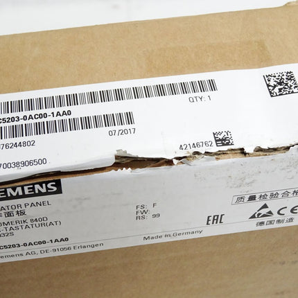 Siemens Sinumerik 840D CNC Tastatur OP032S 6FC5203-0AC00-1AA0 / Neu OVP - Maranos.de