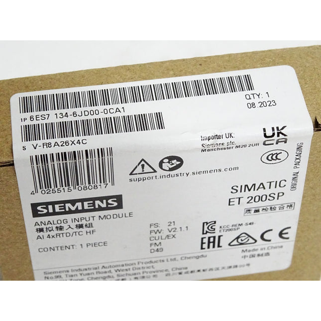 Siemens ET200SP AI 6ES7134-6JD00-0CA1 6ES7 134-6JD00-0CA1 Neu OVP versiegelt