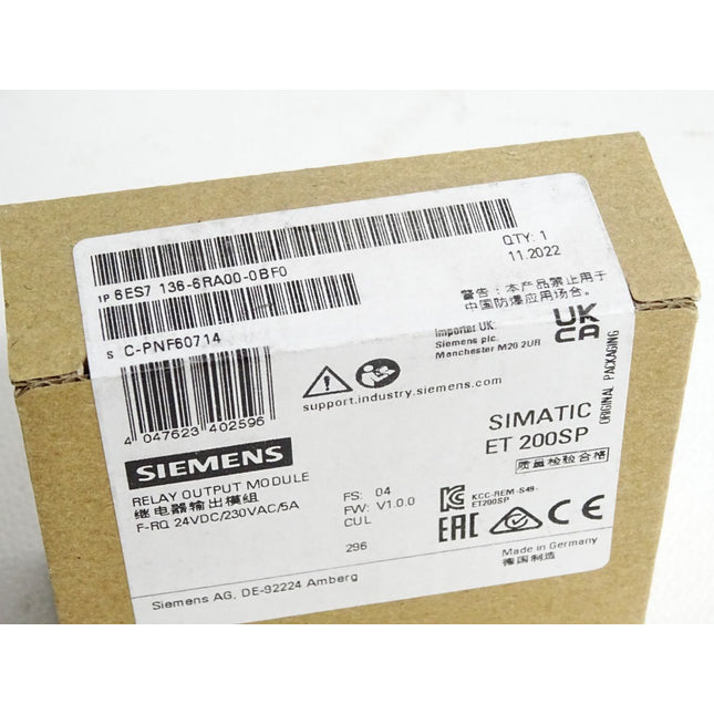 Siemens ET200SP F-RQ 6ES7136-6RA00-0BF0 6ES7 136-6RA00-0BF0 / Neu OVP versiegelt - Maranos.de