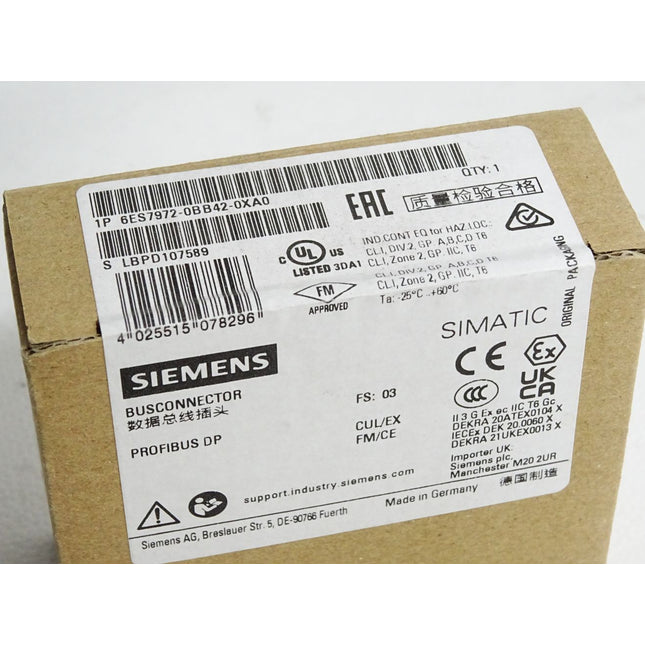 Siemens Busconnector 6ES7972-0BB42-0XA0 6ES7 972-0BB42-0XA0 / Neu OVP versiegelt - Maranos.de