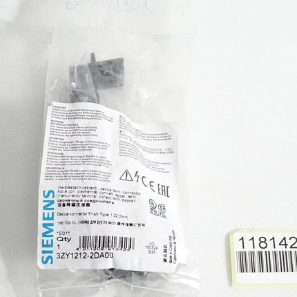 Siemens Geräteabschlussverbinder 3ZY1212-2DA00 für 3SK1 / Neu OVP - Maranos.de