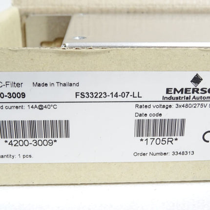 Emerson EMC Filter 4200-3009 FS33223-14-07-LL / Neu OVP - Maranos.de
