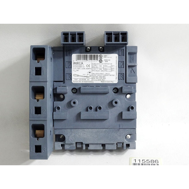 Siemens 3RV2917-1A 3-Phasen-Sammelschiene mit Einspeisung / Neuwertig - Maranos.de
