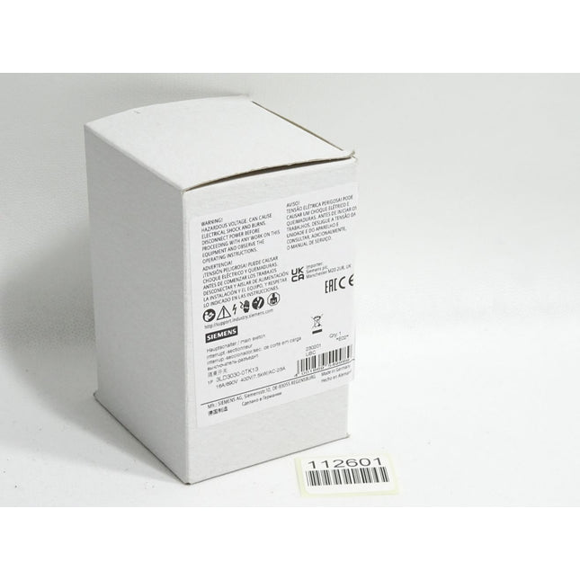 Siemens Hauptschalter 3LD3030-0TK13 16A/690V 400V/7.5kW/AC-23A / Neu OVP - Maranos.de