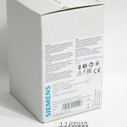 Siemens Hauptschalter 3LD3330-0TK13 40A/690V 400V/15kW/AC-23A / Neu OVP - Maranos.de