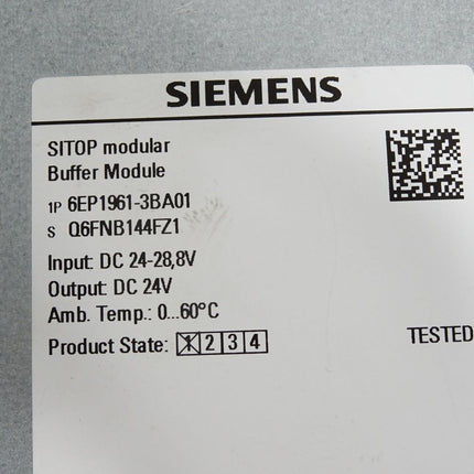 Siemens Sitop modular Buffer Module 6EP1961-3BA01 - Maranos.de