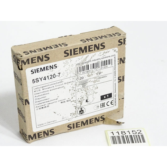 Siemens 5SY4120-7 MCB C20 Leitungsschutzschalter / Neu OVP