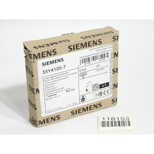 Siemens 5SY4105-7 MCB C0,5 Leitungsschutzschalter / Neu OVP