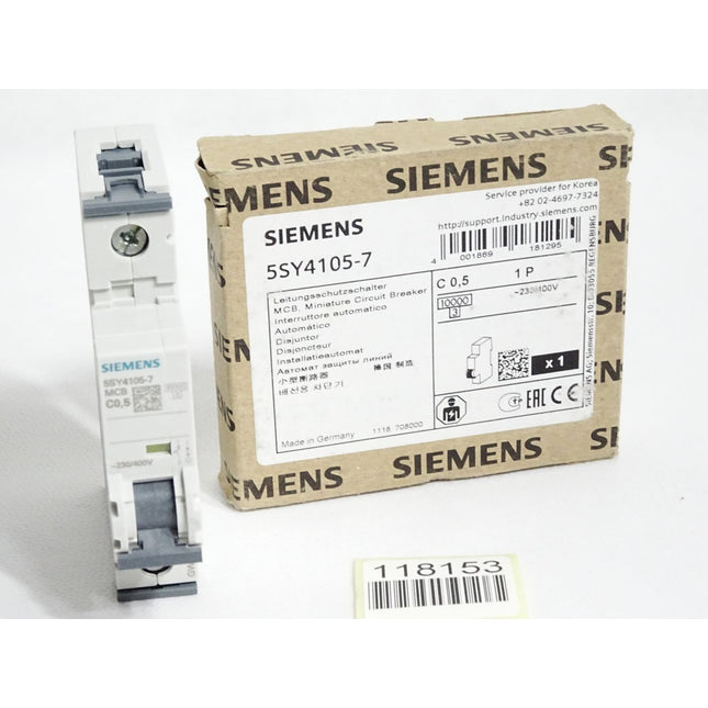 Siemens 5SY4105-7 MCB C0,5 Leitungsschutzschalter / Neu OVP