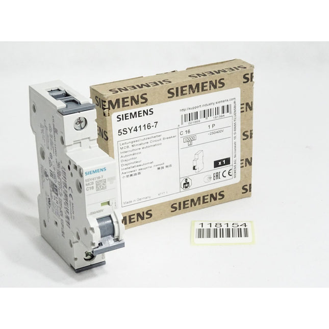Siemens 5SY4116-7 MCB C16 Leitungsschutzschalter / Neu OVP