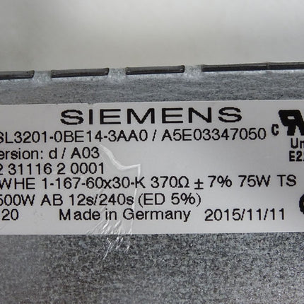 Siemens Sinamics 6SL3201-0BE14-3AA0 A5E03347050 Bremswiderstand 750Ohm 1.5kW - Maranos.de