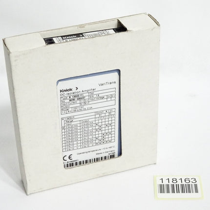 Knick VariTrans DC-Isolation Amplifier B13000F1 / Neu OVP - Maranos.de