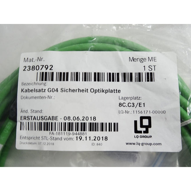 LQ Group Kabel 1156171-00000 G04 Sicherheit Optikplatte / Neu OVP - Maranos.de