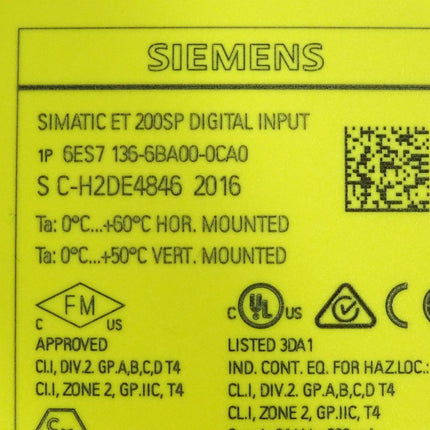 Siemens ET200SP 6ES7136-6BA00-0CA0 6ES7 136-6BA00-0CA0 - Maranos.de