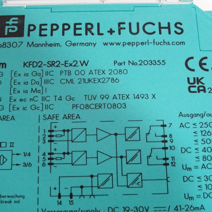 Pepperl+Fuchs 203355 KFD2-SR2-Ex2.W Schaltverstärker / Neu