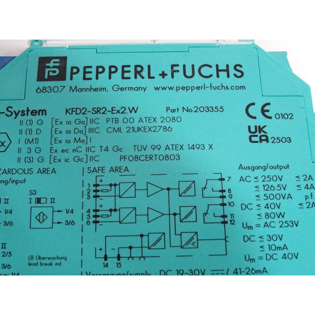 Pepperl+Fuchs 203355 KFD2-SR2-Ex2.W Schaltverstärker / Neu