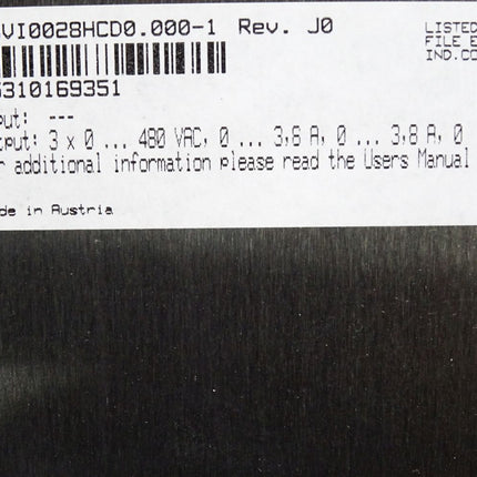 B&R ACOPOSmulti Wechselrichtermodul 3,8A 8BVI0028HCD0.000-1 Rev.J0 - Maranos.de