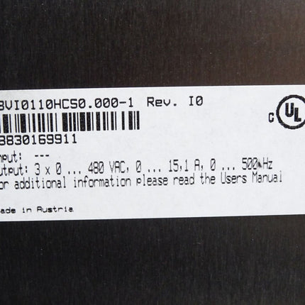B&R ACOPOSmulti Wechselrichtermodul 15,1A 8BVI0110HCS0.000-1 Rev.I0 - Maranos.de
