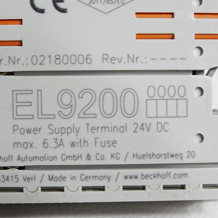 Beckhoff EL9200 Potenzialeinspeiseklemme - Maranos.de