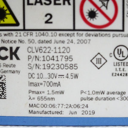 Sick 1041795 CLV622-1120 Stationäre Barcode Scanner - Maranos.de