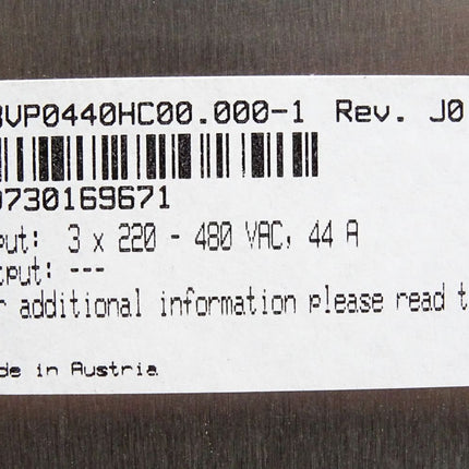 B&R ACOPOSmulti Leistungsversorgungsmodul 44A 8BVP0440HC00.000-1 Rev.J0 - Maranos.de
