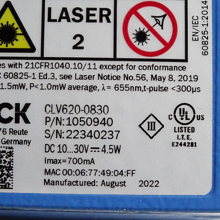 Sick 1050940 CLV620-0830 Stationäre Barcode Scanner - Maranos.de