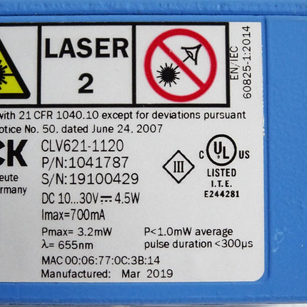 Sick 1041787 CLV621-1120 Stationäre Barcode Scanner - Maranos.de