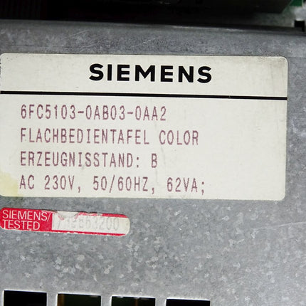Siemens Flachbedientafel Color 6FC5103-0AB03-0AA2 + 6FC5147-0AA14-0AA1 - Maranos.de