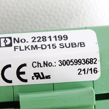 Phoenix Contact 2281199  FLKM-D15 SUB/B Übergabemodul - Maranos.de