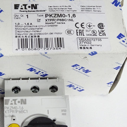 Eaton Motorschutzschalter PKZM0-1,6 XTPR1P6BC1NL / Neu OVP