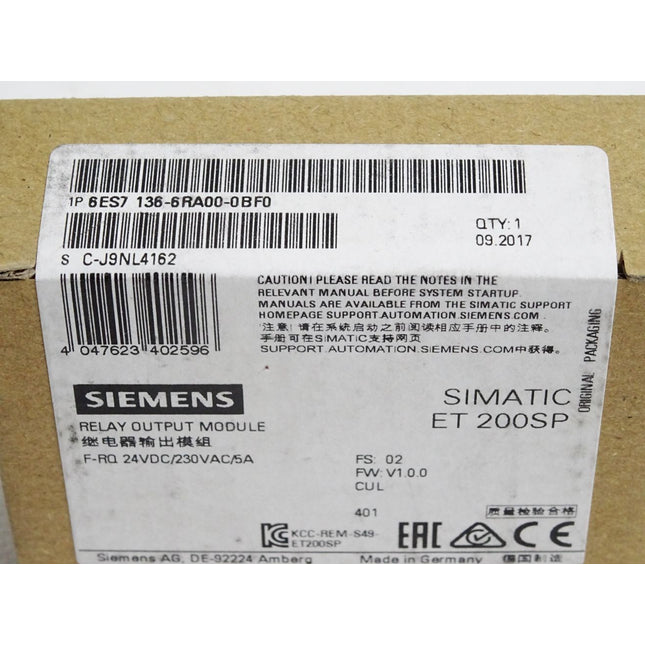 Siemens ET200SP 6ES7136-6RA00-0BF0 6ES7 136-6RA00-0BF0 / Neu OVP versiegelt - Maranos.de