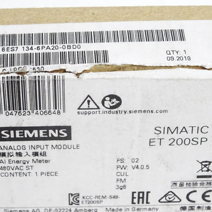 Siemens ET200SP 6ES7134-6PA20-0BD0 6ES7 134-6PA20-0BD0 / Neu OVP - Maranos.de