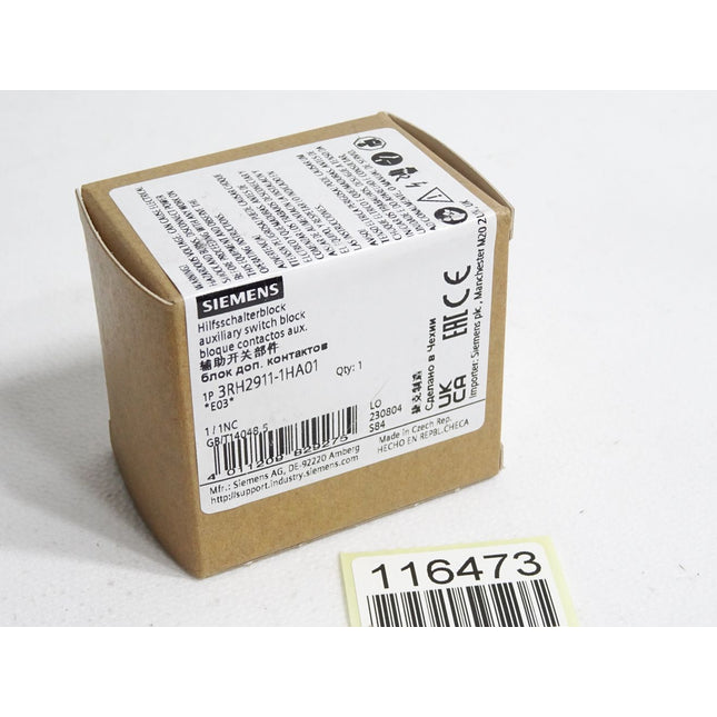 Siemens Hilfsschalterblock 3RH2911-1HA01 / Neu OVP - Maranos.de