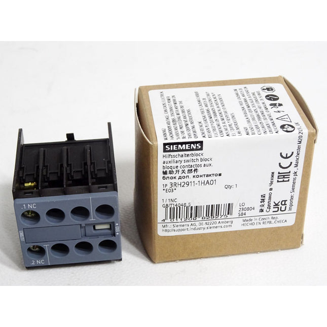 Siemens Hilfsschalterblock 3RH2911-1HA01 / Neu OVP - Maranos.de