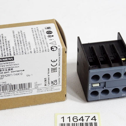 Siemens Hilfsschalterblock 3RH2911-1HA10 / Neu OVP - Maranos.de