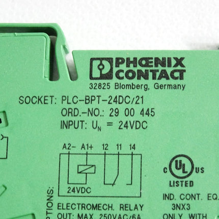 Phoenix Contact 2900445  PLC-BPT-24DC/21 Relaissockel  / Unbenutzt - Maranos.de