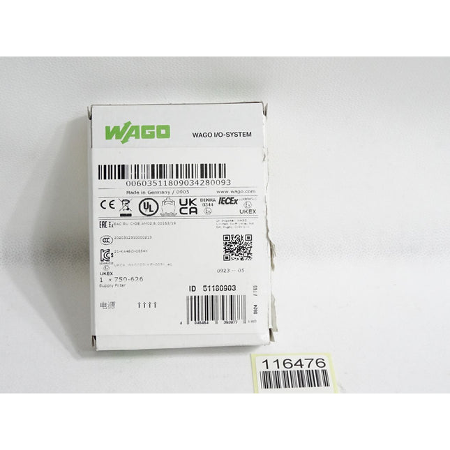 Wago 750-626 Netzteilfilter / Neu OVP - Maranos.de