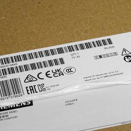 Siemens TP700 Panel 6AV2124-0GC01-0AX0 6AV2 124-0GC01-0AX0 / Neu OVP versiegelt - Maranos.de