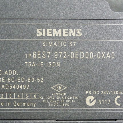 Siemens 6ES7972-0ED00-0XA0 6ES7 972-0ED00-0XA0 TS-Adapter IE ISDN - Maranos.de