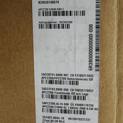 B&R APC2200 5APC2200.AL14-000 E3940 64M Z 1.60GHz Quad Core 4GB SDRAM /Neu OVP
