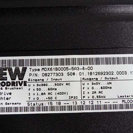SEW Eurodrive Movidrive Umrichter MDX61B0005-5A3-4-00 08277303 mit DEH11B - Maranos.de