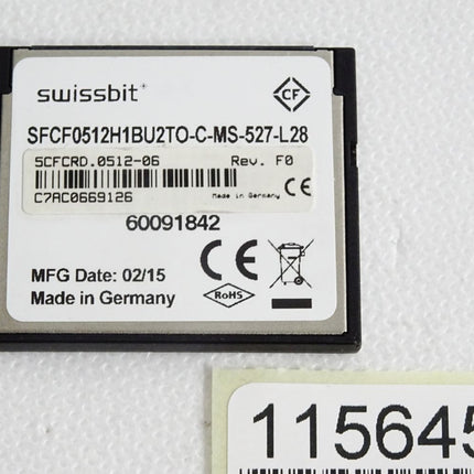 B&R 5CFCRD.0512-06 Rev.F0 Swissbit 512MB FlashCard - Maranos.de