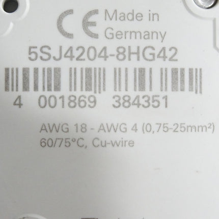 Siemens Leitungsschutzschalter 5SJ4204-8HG42 / Unbenutzt - Maranos.de