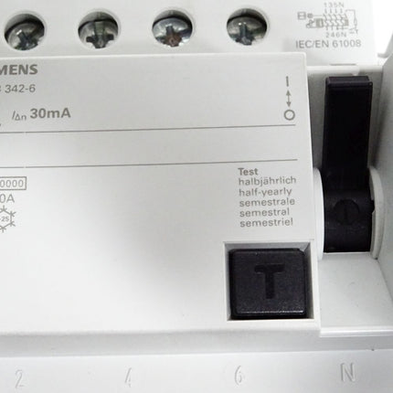 Siemens 5SM3342-6 RCCB 25A FI-Schutzschalter