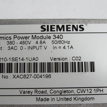 Siemens Sinamics PM340 6SL3210-1SE14-1UA0 1.5kW Gehäuse leicht beschädigt - Maranos.de