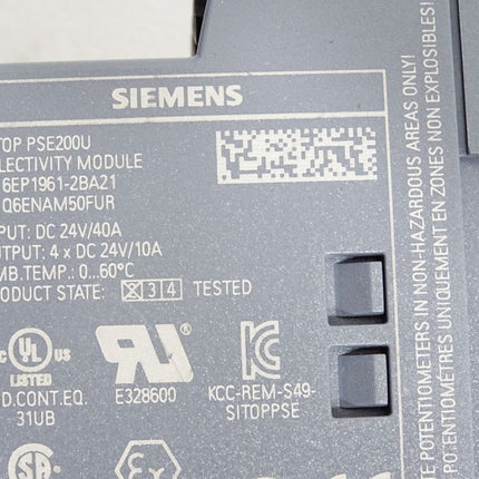 Siemens Sitop PSE200U Selectivity Module 6EP1961-2BA21 - Maranos.de