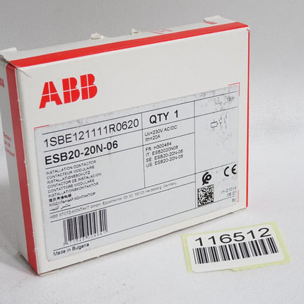 ABB Installationsschütz ESB20-20N-06 1SBE121111R0620 / Neu OVP - Maranos.de