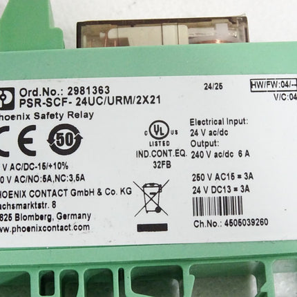 Phoenix Contact PSR-SCF-24UC/URM/2X21 Koppelrelais 2981363 / Neuwertig