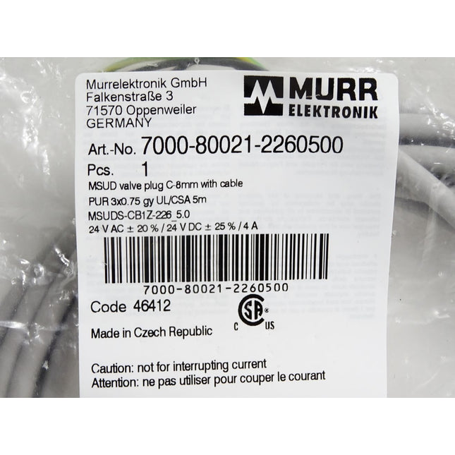 Murr Elektronik Kabel 7000-80021-2260500 / Neu OVP - Maranos.de