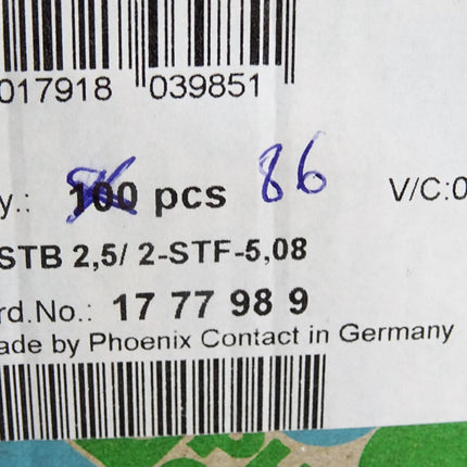Phoenix Contact 1777989   Leiterplattenstecker / Inhalt:86 Stück / Neu OVP - Maranos.de